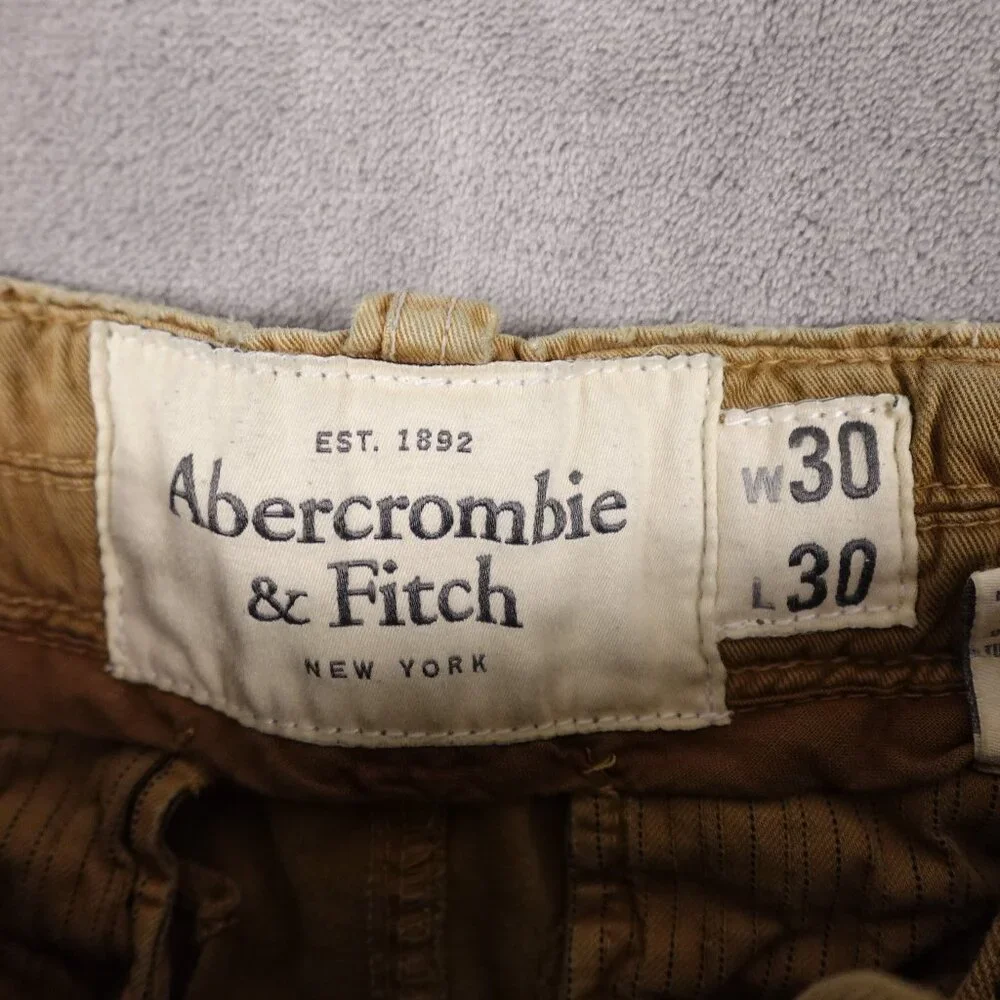 Vintage Abercrombie and Fitch chino pant men's 30x30 tan distressed Y2K - Picture 4 of 15